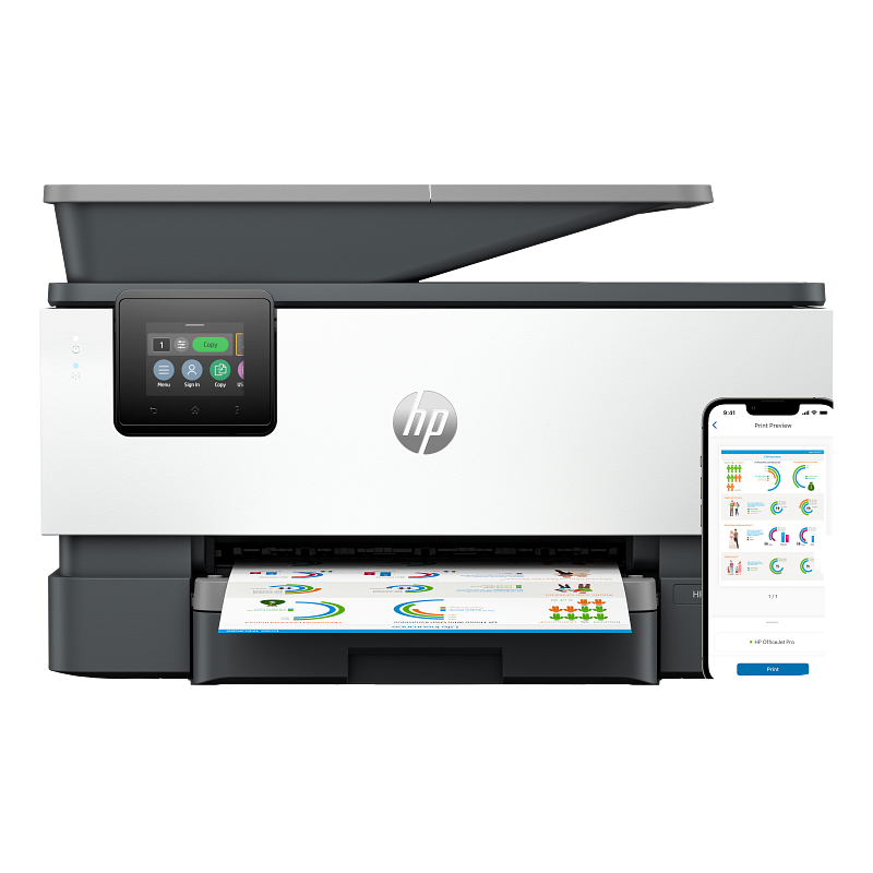Imprimante tout-en-un HP OfficeJet Pro 9120b 4V2N8C / Couleur / A4 / WiFi / Blanc - HP - photo 1