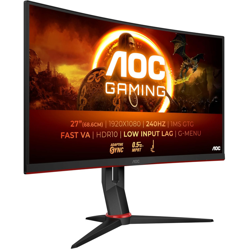 ECRAN GAMING AOC CURVED 27" FHD 280Hz VA 0,3Ms MPRT HDMI/DP / NOIR - photo 3