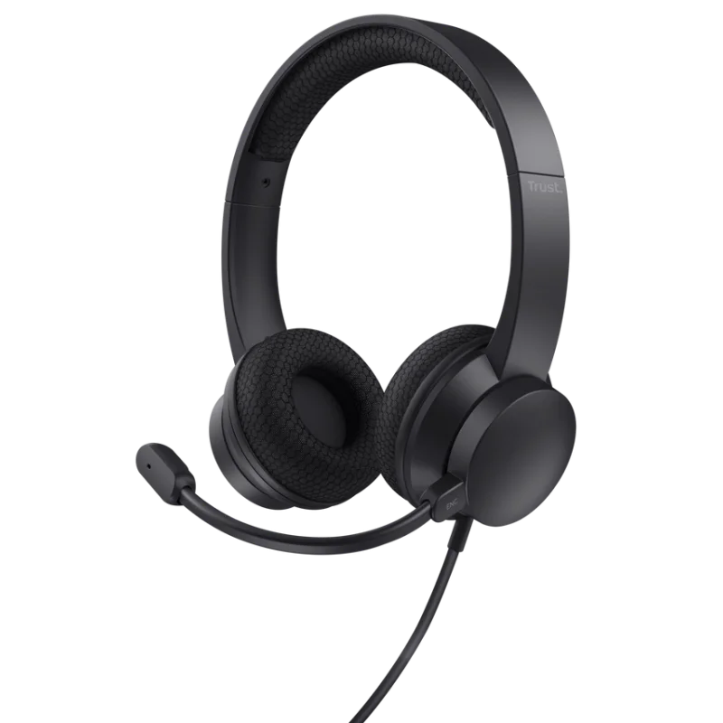 Micro Casque Filaire Trust Ayda USB Pour PC/ Noir
