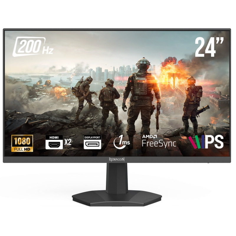 Ecran Gaming Redragon AZUR III 23.8" Full IPS / 200Hz / 1ms / Noir - Redragon - photo 1