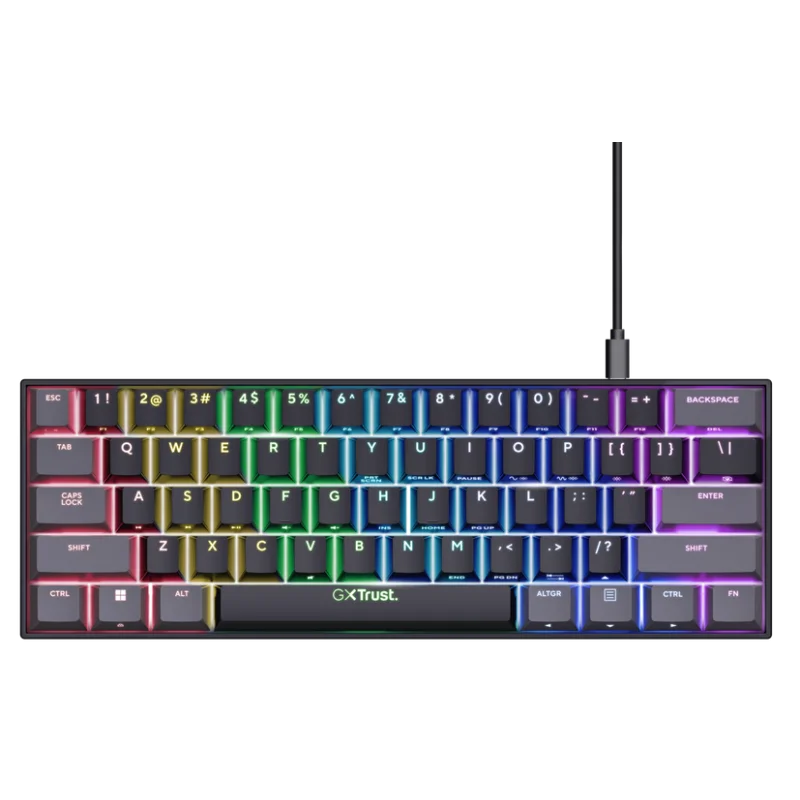 Mini Clavier Gamer Filaire Mécanique TRUST ACIRA GXT867 / Noir