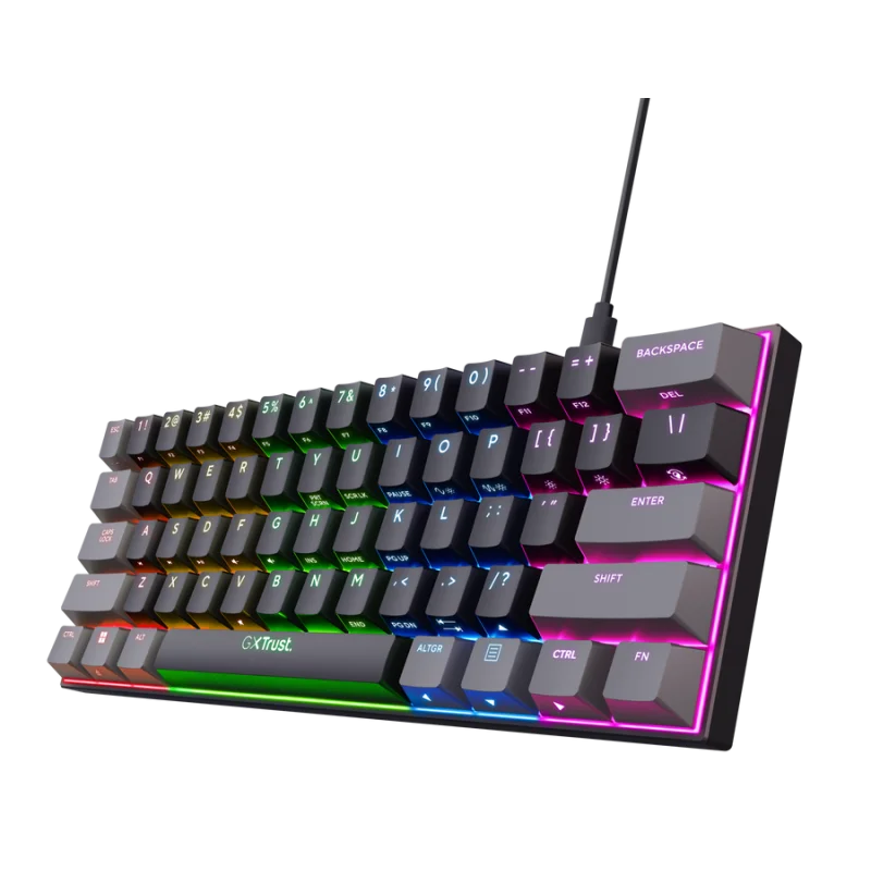 Mini Clavier Gamer Filaire Mécanique TRUST ACIRA GXT867 / Noir - Trust - photo 2