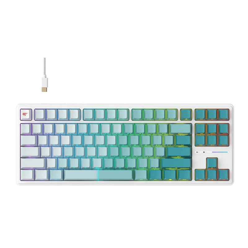 Clavier Gamer Filaire HAVIT KB901L / RGB BACKLIT / Blanc