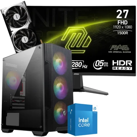 Setup Gamer Special Pc de Bureau Gaming / i5-14400F / RTX 5070 12G / 32 Go Avec Écran Gaming MSI MAG 272F 27" Full HD IPS / 200 Hz - MSI - photo 3