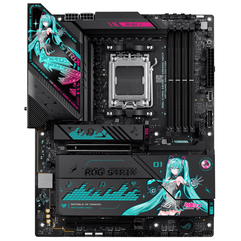 Carte Mère ASUS ROG STRIX X870E-H GAMING WIFI7 HATSA MIKU EDITION / ATX / AM5 / DDR5 - Asus - photo 1
