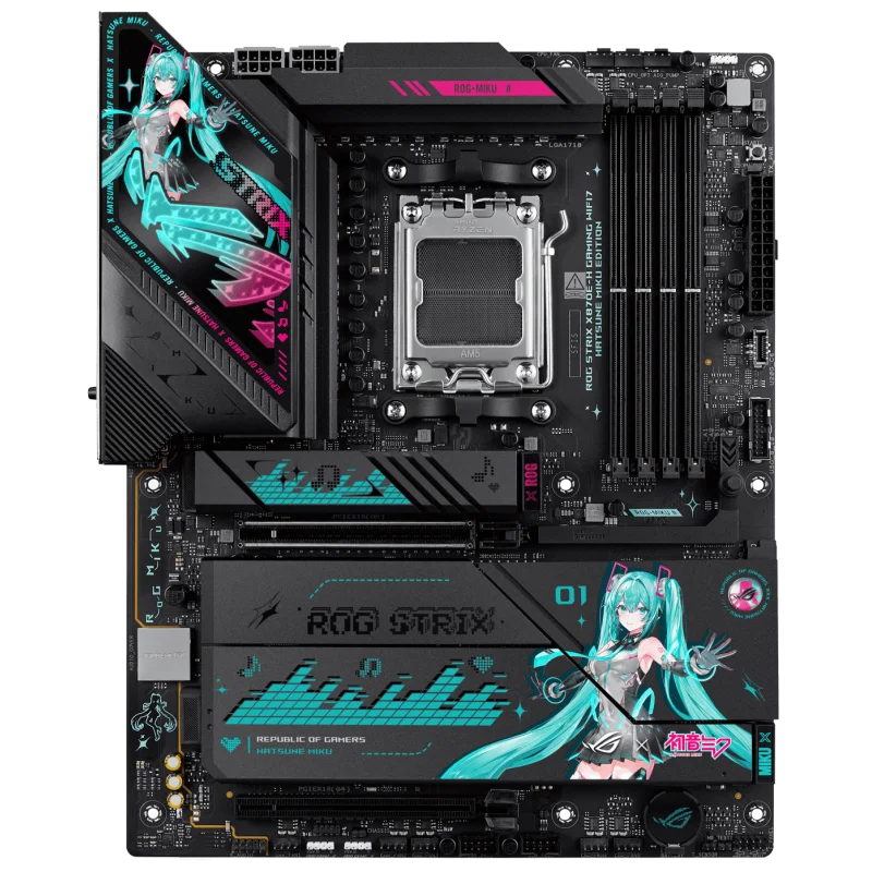 Carte Mère ASUS ROG STRIX X870E-H GAMING WIFI7 HATSA MIKU EDITION / ATX / AM5 / DDR5 - Asus - photo 1