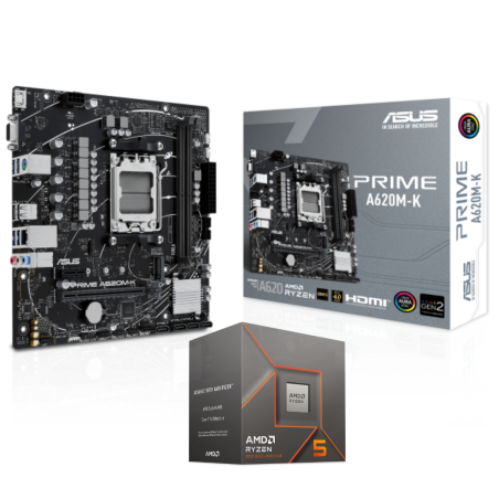 Pack Processeur AMD Ryzen 5 8400F 6C/12T Box with Wraith Stealth Avec Carte mère ASUS PRIME A620M-K / Micro ATX / AM5 / DDR5 - Asus - photo 3