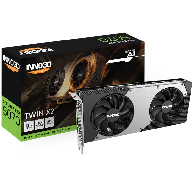 Carte graphique INNO3D Geforce RTX 5070 TWIN X2, 12 Go - photo 1