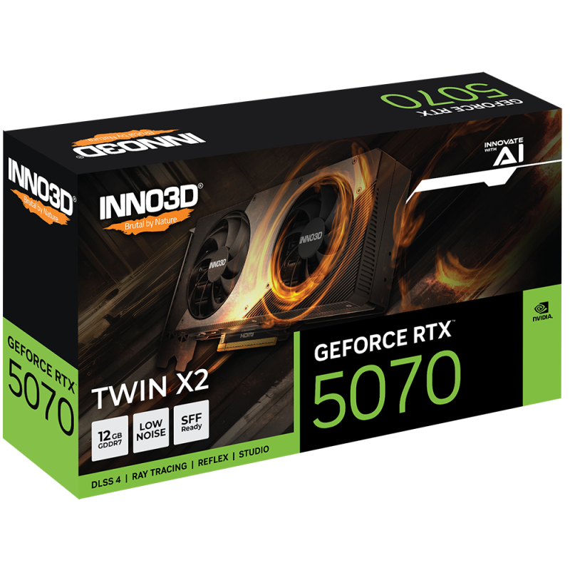 Carte graphique INNO3D Geforce RTX 5070 TWIN X2, 12 Go - photo 2