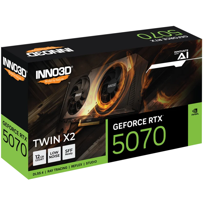 Carte graphique INNO3D Geforce RTX 5070 TWIN X2, 12 Go - photo 2