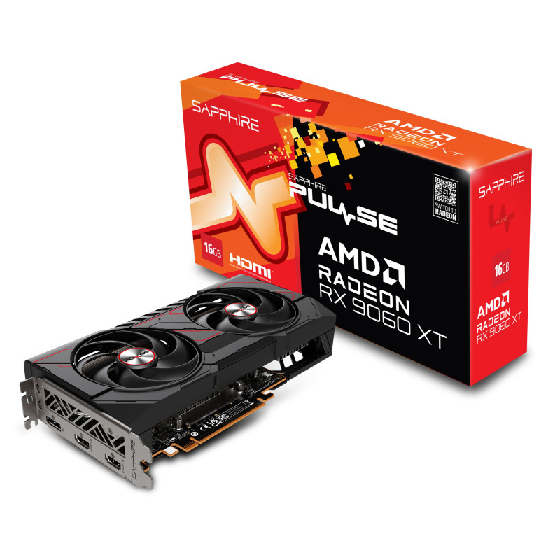 Carte graphique SAPPHIRE PULSE AMD Radeon RX 9060 XT OC / 16 Go GDDR6 - AMD - photo 1