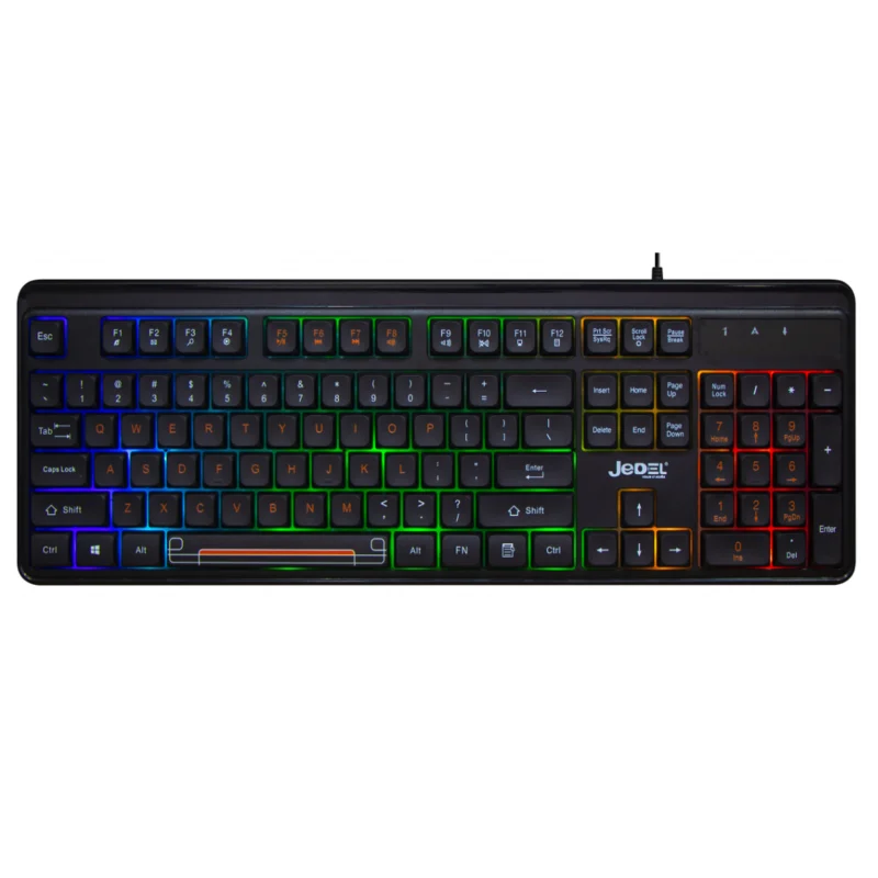 Pack Clavier Gaming JEDEL K31 / AZERTY / Noir Avec SOURIS 7D Gaming RGB LED Light R8 / jusqu'à 3 600 DPI / Noir - photo 2