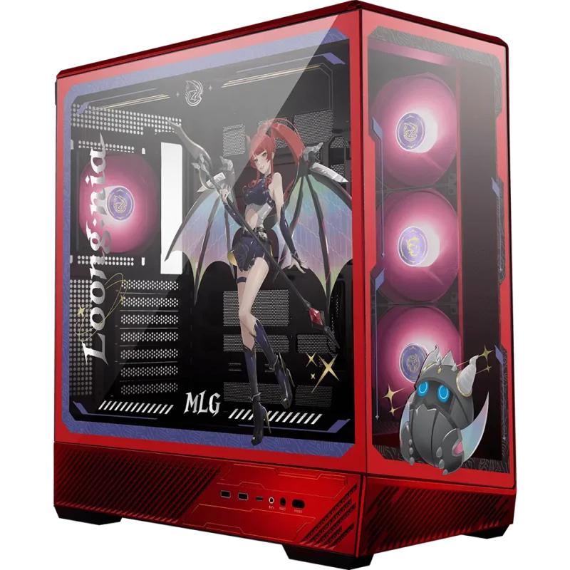 Boîtier Gaming Moyen Tour MSI PANO 130R ÉDITION MLG / ATX / ARGB / Rouge