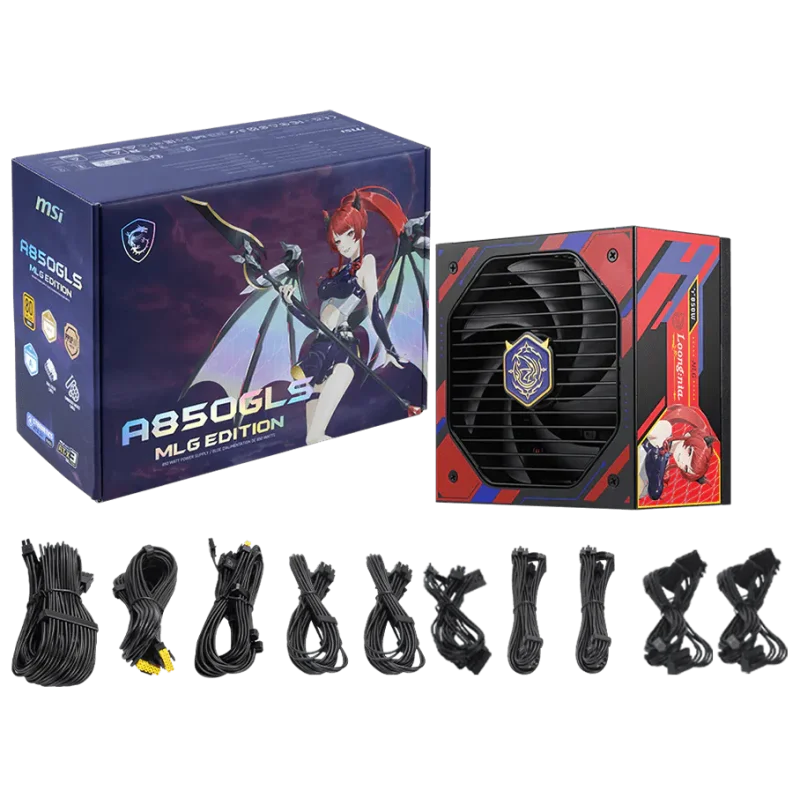 Boîte d'alimentation MSI A850GLS MLG EDITION / 80 PLUS Gold / Modulaire / 850 Watts / ATX / Noir - MSI - photo 5