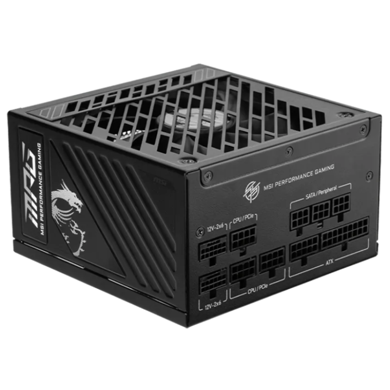 Boîte d'alimentation MSI MPG A1250GS PCIE5 / 80 PLUS Gold / Modulaire / 1250 Watts / ATX / Noir - MSI - photo 1