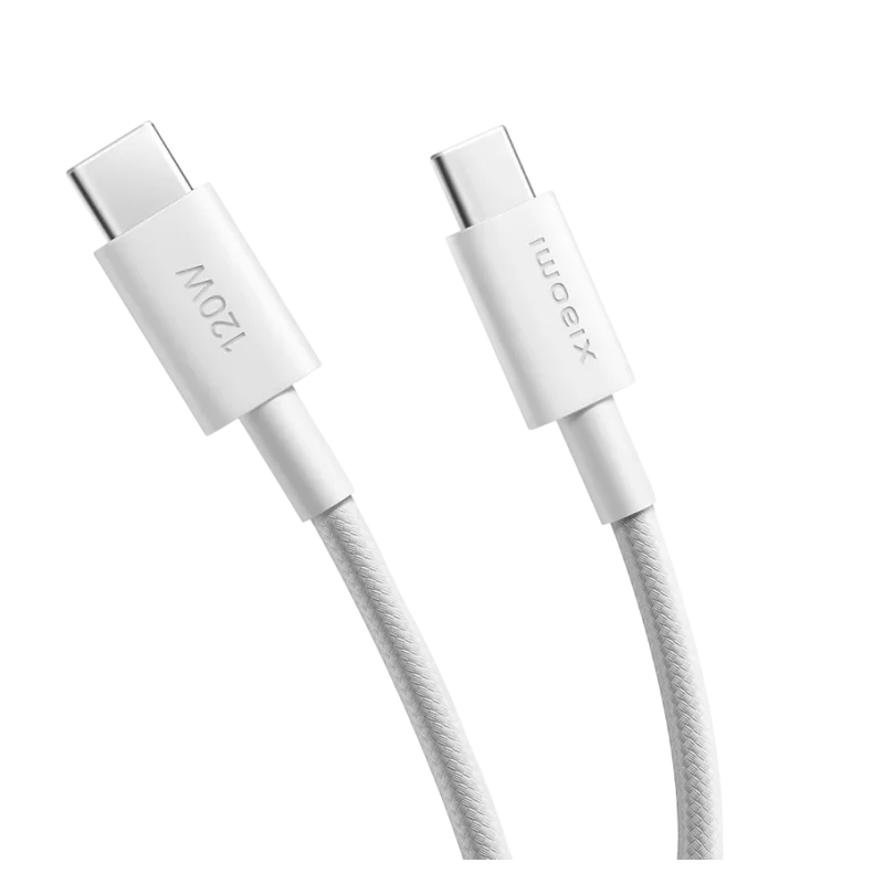 Câble Xiaomi 6A Braided USB-C to USB-C Cable 1M / Blanc
