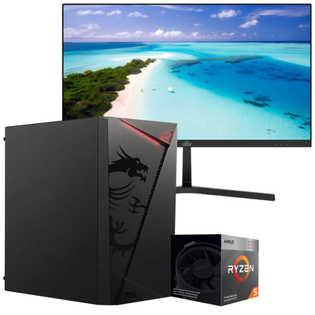 Setup Gamer Special Pc de Bureau Gaming / Ryzen 5 3400G / Vega 11 / 16 Go Avec Écran Uniview MW-LC22-E 22" Full HD LED / 100 Hz - photo 3