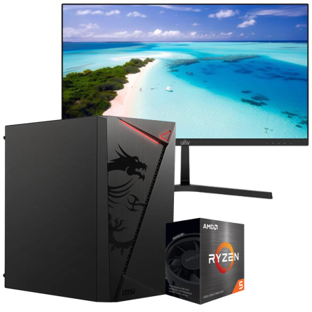 Setup Gamer Special Pc de Bureau Gaming / Ryzen 5 5500GT / Vega 7 / 16 Go Avec Écran Uniview MW-LC22-E 22" Full HD LED / 100 Hz - photo 3
