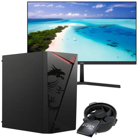 Setup Gamer Special Pc de Bureau Gaming / Ryzen 5 Pro 5655G / Vega 7 / 16 Go Avec Écran Uniview MW-LC22-E 22" Full HD LED / 100 Hz - photo 3