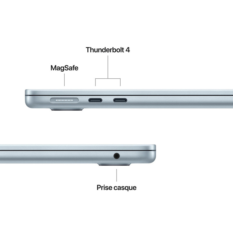 APPLE MACBOOK AIR M5 10core CPU-8core GPU 16G 512SSD 13" / Bleu ciel SANS ADAPTATEUR