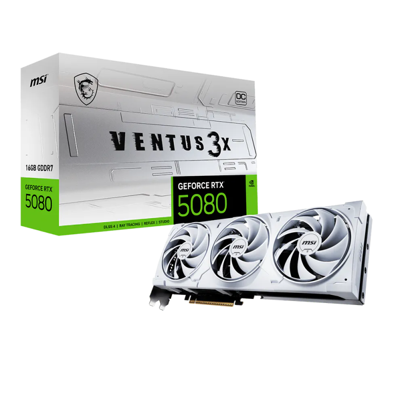 Carte graphique MSI GeForce RTX 5080 VENTUS 3X OC WHITE / 16 Go GDDR7 - MSI - photo 1