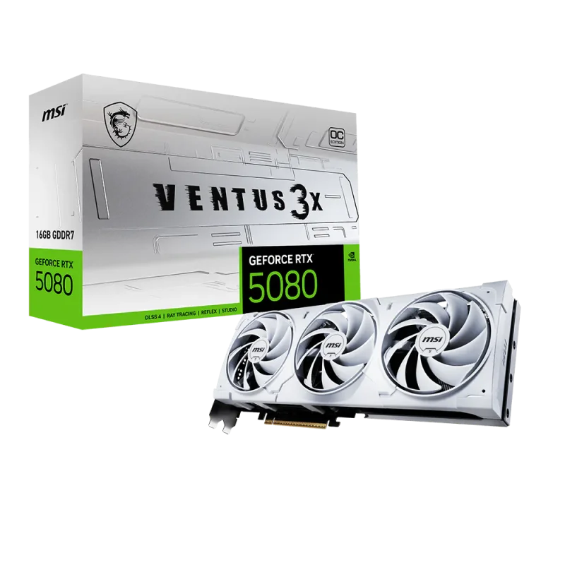 Carte graphique MSI GeForce RTX 5080 VENTUS 3X OC WHITE / 16 Go GDDR7 - MSI - photo 1