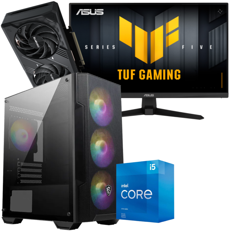 Setup Gamer Special Pc de Bureau Gaming / i5-11400F / RTX 5050 8G / 16 Go Avec Écran Gaming Asus TUF Gaming 24.5" Full HD VA / 200 Hz - Asus - photo 2
