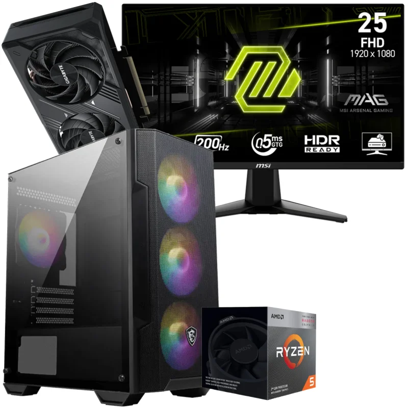 Setup Gamer Special Pc de Bureau Gaming / Ryzen 5 3600 / RTX 5050 8G / 16 Go Avec Écran Gaming Asus TUF Gaming 24.5" Full HD VA / 200 Hz - Asus - photo 2