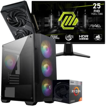 Setup Gamer Special Pc de Bureau Gaming / Ryzen 5 3600 / RTX 5050 8G / 16 Go Avec Écran Gaming Asus TUF Gaming 24.5" Full HD VA / 200 Hz - Asus - photo 3