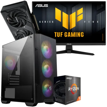 Setup Gamer Special Pc de Bureau Gaming / Ryzen 5 5500 / RTX 5050 8G / 16 Go Avec Écran Gaming Asus TUF Gaming 24.5" Full HD VA / 200 Hz - Asus - photo 3