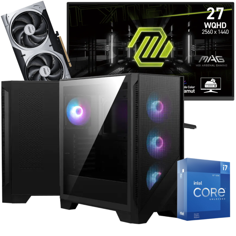 Setup Gamer Special Pc de Bureau Gaming / i7-12700KF / RTX 5060 Ti 8G / 32 Go Avec Écran Gaming MSI MAG 275QF 27" WQHD IPS / 180 Hz - MSI - photo 1