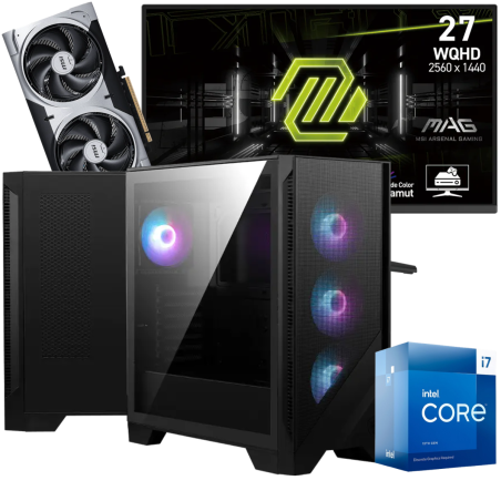 Setup Gamer Special Pc de Bureau Gaming / i7-13700F / RTX 5060 Ti 8G / 32 Go Avec Écran Gaming MSI MAG 275QF 27" WQHD IPS / 180 Hz - MSI - photo 3