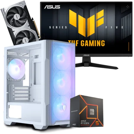 Setup Gamer Special Pc de Bureau Gaming / Ryzen 5 7500F / RTX 5060 Ti 8G / 16 Go Avec Écran Gaming Asus TUF 24.5" Full HD VA / 200 Hz - Asus - photo 3