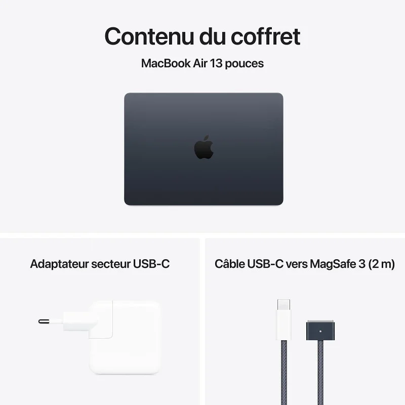 Apple MacBook Air M4 13" / 24 Go / 512 Go SSD / Midnight - Apple - photo 2