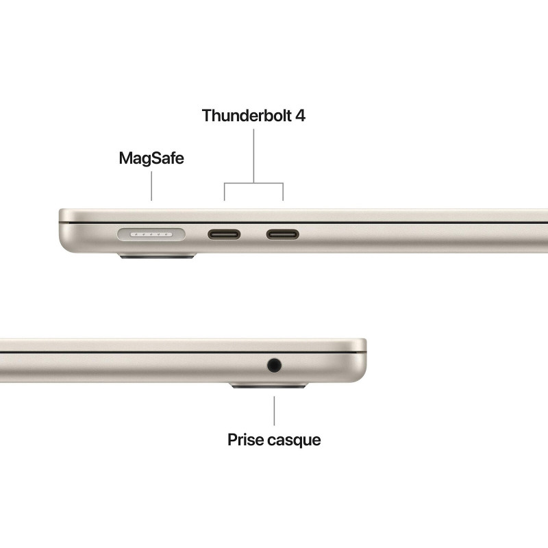 APPLE MACBOOK AIR M5 10core CPU-8core GPU 16G 512SSD 13" / Starlight SANS ADAPTATEUR
