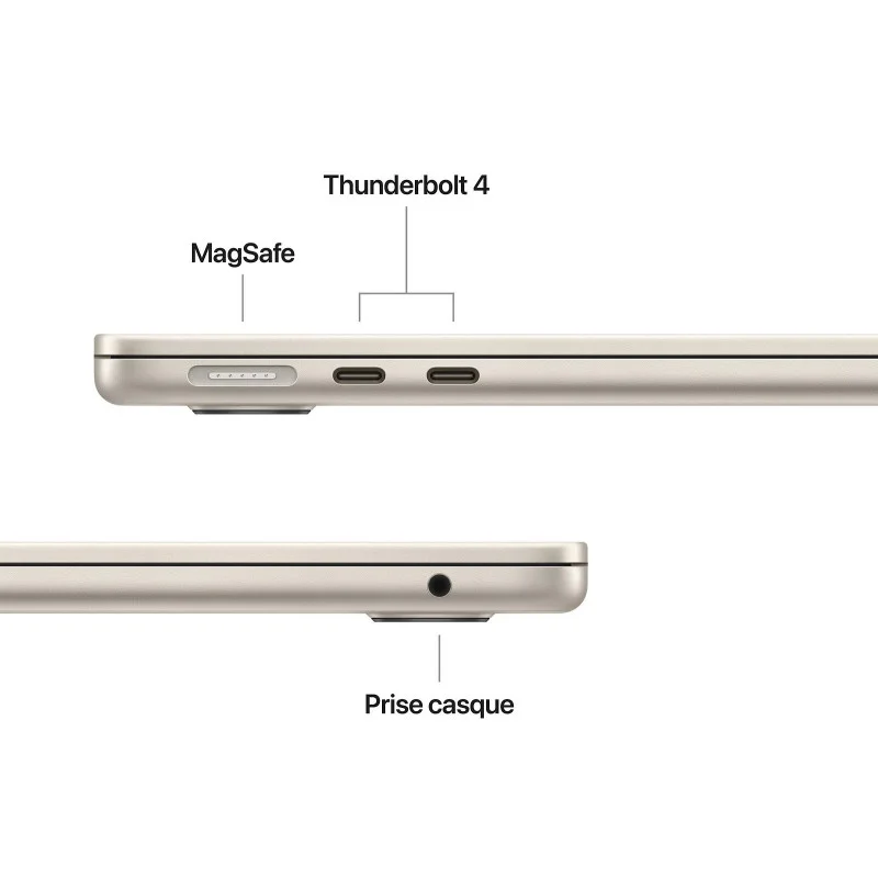 APPLE MACBOOK AIR M5 10core CPU-8core GPU 16G 512SSD 13" / Starlight SANS ADAPTATEUR
