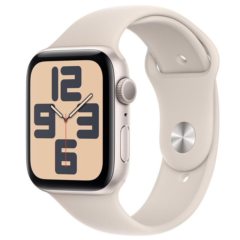 Apple Watch SE 44 mm avec boîtier en aluminium / bracelet sport minuit / M/L / Silver