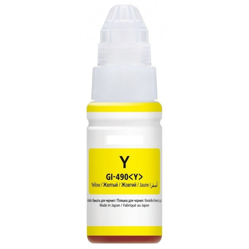 BOUTEILLE D'ENCRE ADAPTABLE CANON GI-41Y / 70 ML / YELLOW - variant A-GI-490-100ML-Y - photo 1
