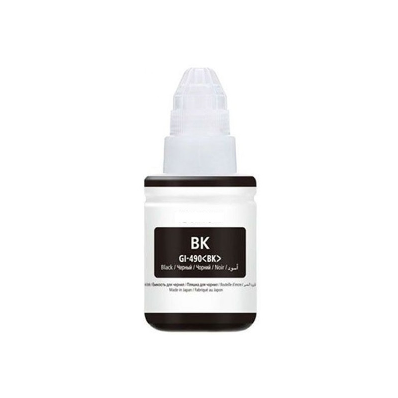 BOUTEILLE D'ENCRE ADAPTABLE CANON GI-490BK / 135ML / NOIR - Compatible Canon - photo 1
