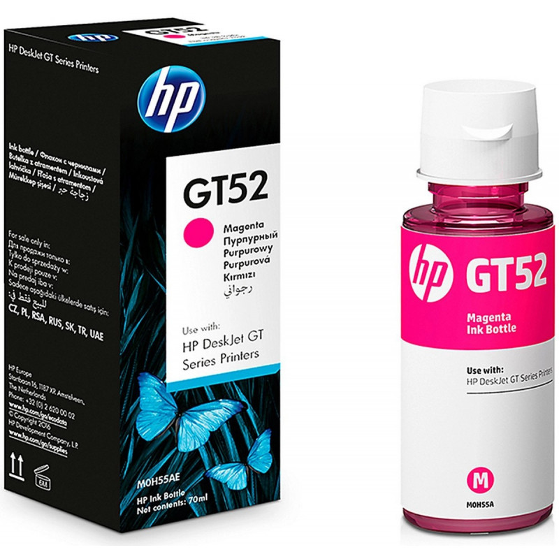 Bouteille d'encre Originale HP GT52 / Magenta / 70ml