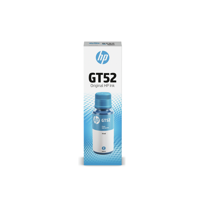 Bouteille d'encre Originale HP GT52 / Cyan / 70ml
