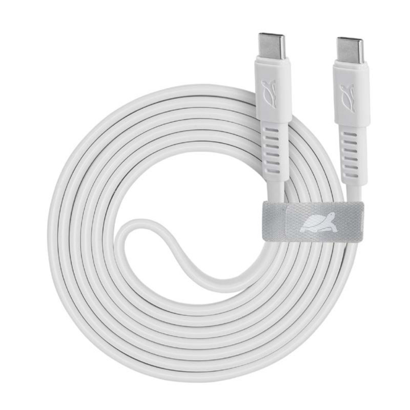 Câble RivaCase PS6005 BK12 USB-C Vers USB-C / Blanc - photo 1