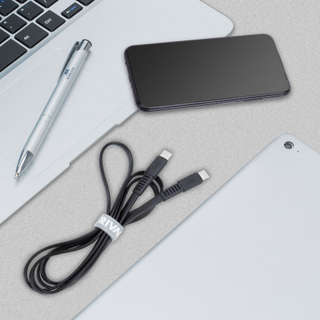 Câble RivaCase PS6005 BK12 USB-C Vers USB-C / Blanc - variant RIVA-PS6005-BK - photo 9