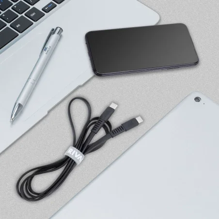 Câble RivaCase PS6005 BK12 USB-C Vers USB-C / Blanc - variant RIVA-PS6005-BK - photo 9