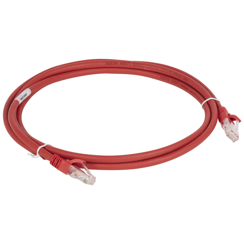 Câble RJ45 Cat 6 UTP 0.5M Rouge - variant NCB-C6UREDR1-2 - photo 1