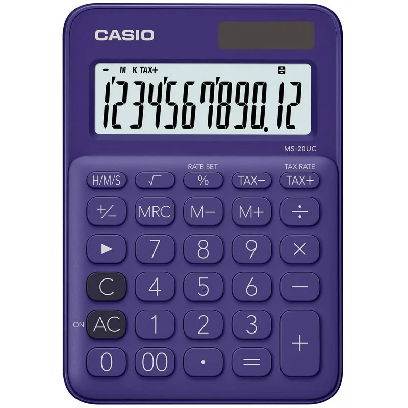 Calculatrice de bureau 12 chiffres Casio MS-20UC-BU / Violet