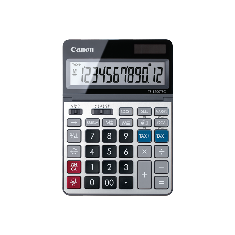 Calculatrice de bureau Canon TS-1200TSC 12 chiffres / Gris