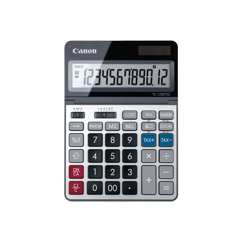 Calculatrice de bureau Canon TS-1200TSC 12 chiffres / Gris
