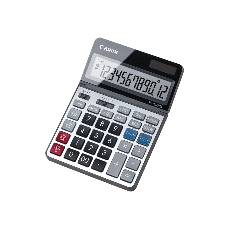 Calculatrice de bureau Canon TS-1200TSC 12 chiffres / Gris