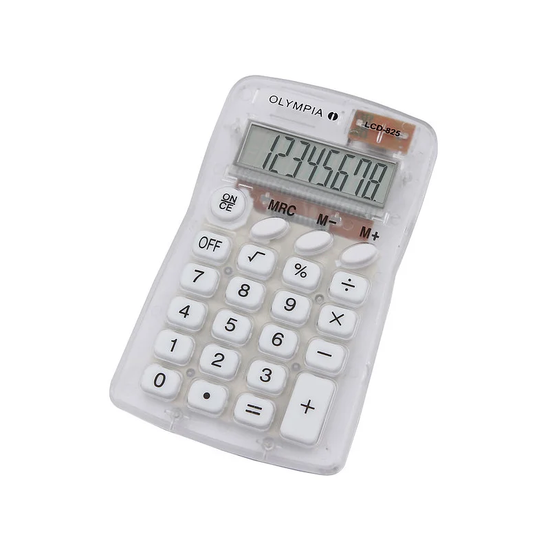 Calculatrice de poche 8 chiffres Olympia LCD 825 / Blanc